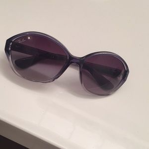 Blue RayBan oval sunglasses